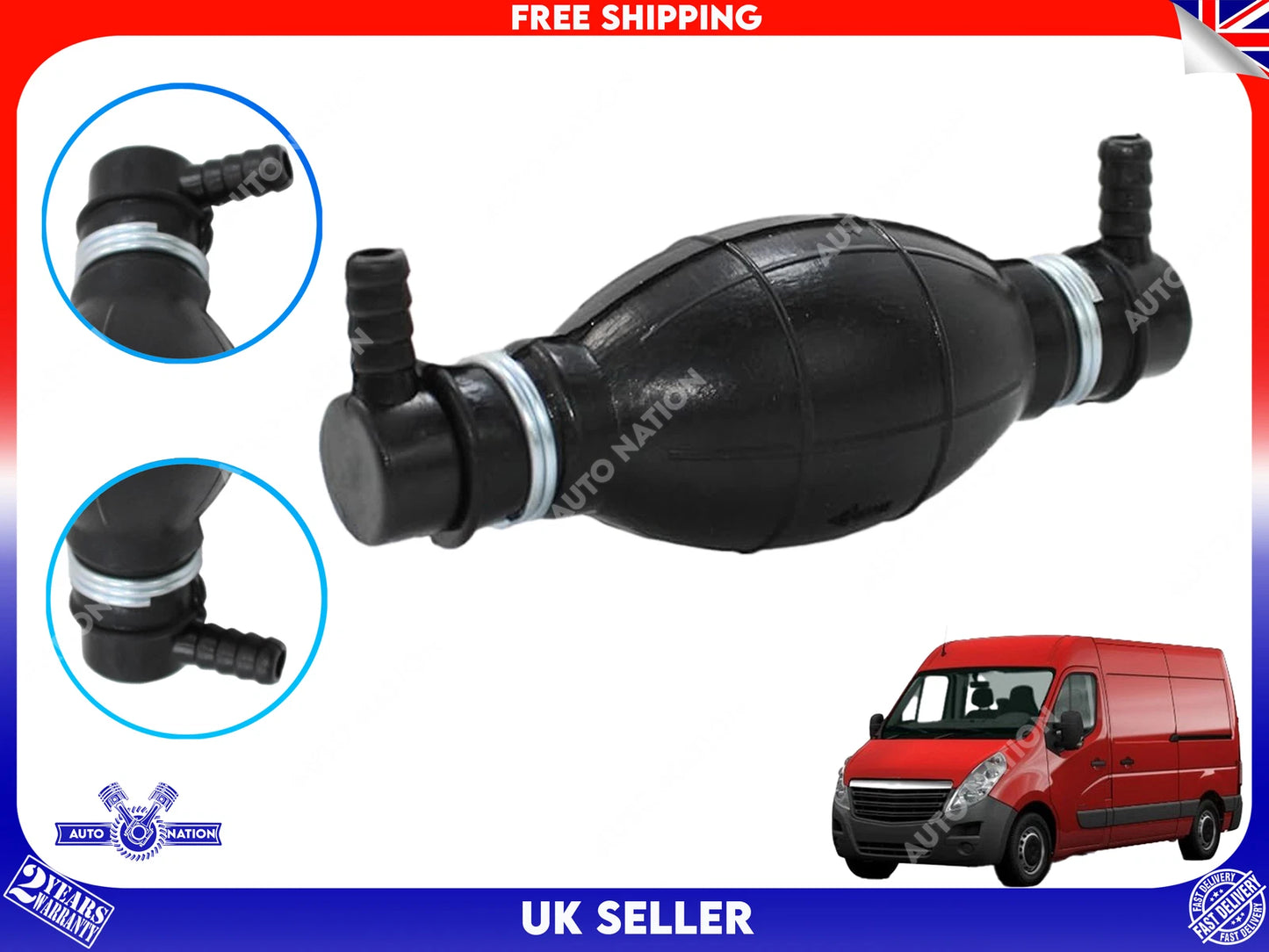 Motoviano Renault Master Trafic Vauxhall Movano Vivaro 2.5 DCi Hand Primer Fuel Pump (8200254536)