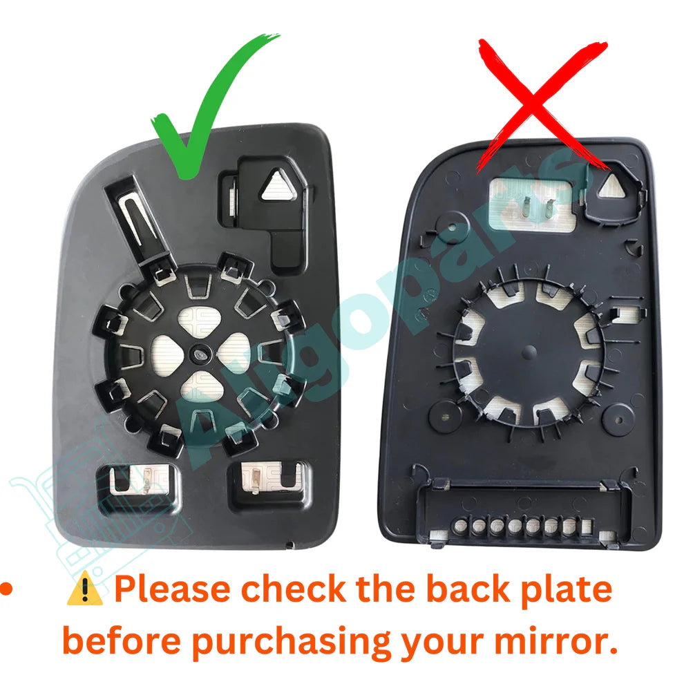 Motoviano Right Driver Main Upper Wing Mirror Glass (Heated) for Mercedes Sprinter W907 & W910 (2019 Onwards)