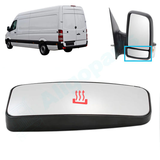 Motoviano Right Driver Lower Wing Mirror Glass (Heated) for Mercedes Sprinter & VW Crafter (2006-2018)