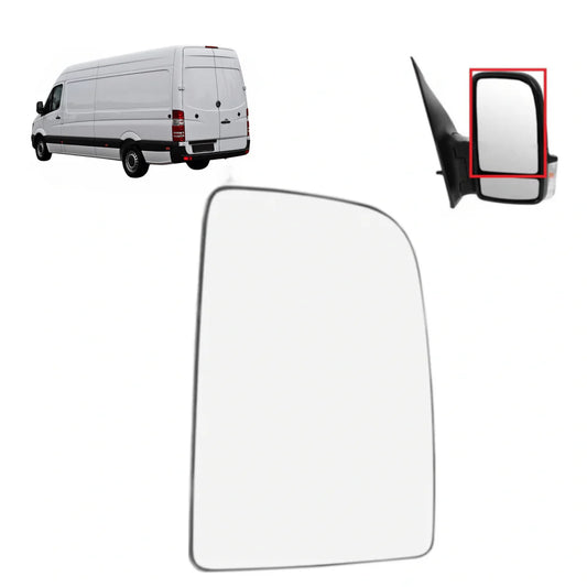 Motoviano Right Driver Main Upper Wing Mirror Glass for Mercedes Sprinter & VW Crafter (2006-2018)