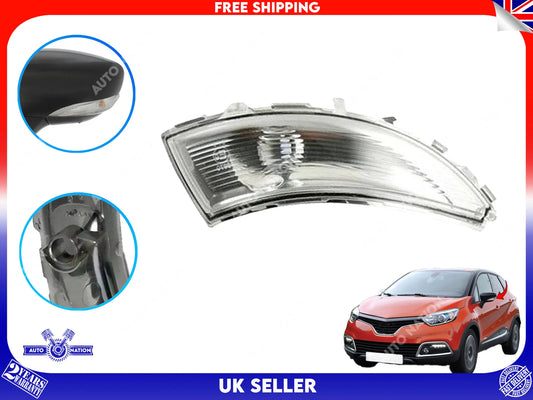 Motoviano Renault Clio MK4 Captur Wing Mirror Indicator Lamp Right Driver Side (2012-Onwards)