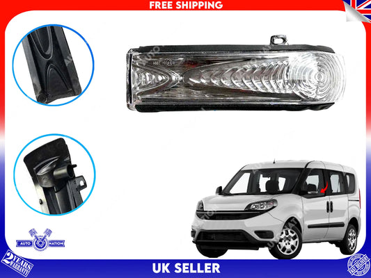 Motoviano Fiat Doblo Opel Combo Wing Mirror Indicator Lens Left Side (2010-Onwards)