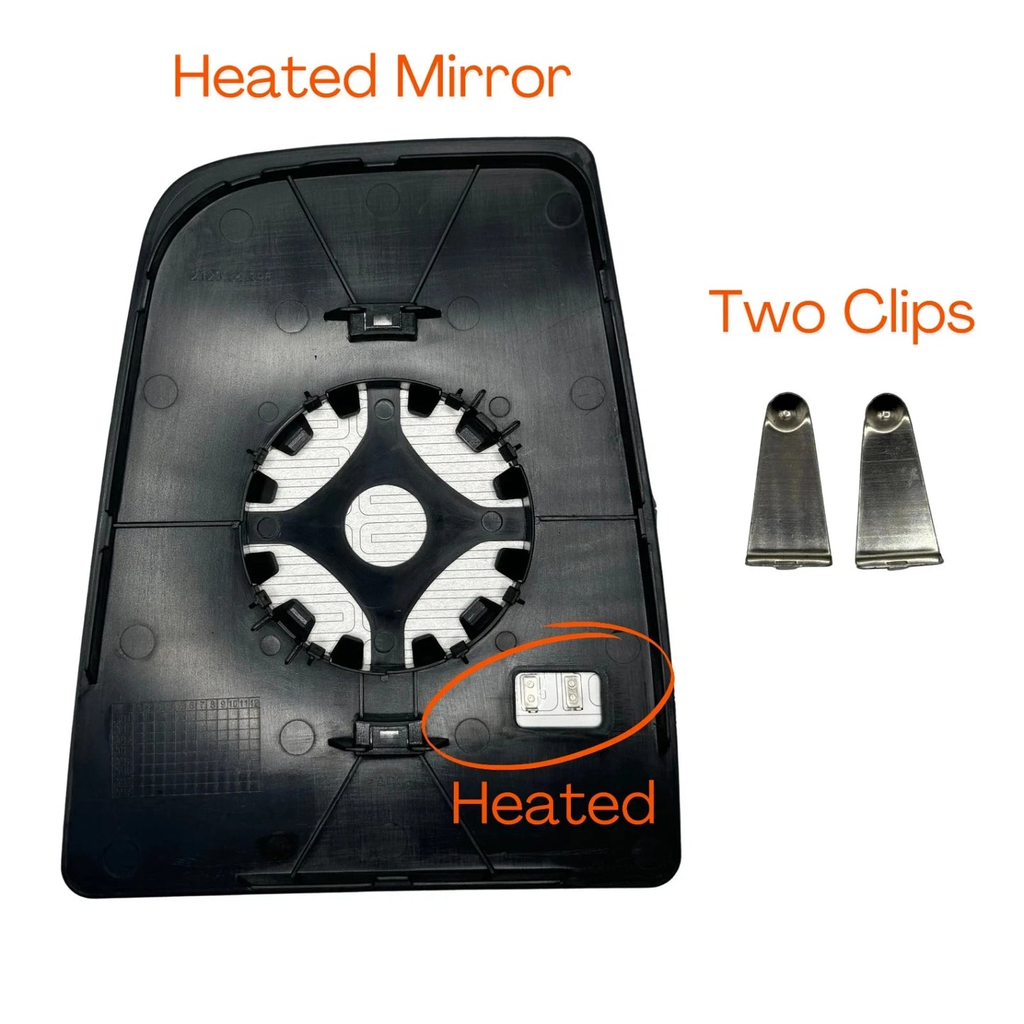 Ford Transit MK8 (2014-2024) Right Driver Main Upper Wing Mirror Glass (Heated)