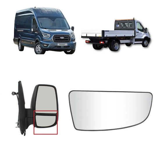 Ford Transit MK8 (2014-2024) Right Driver Lower Wing Mirror Glass