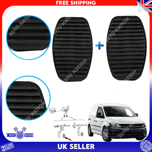Motoviano 2x Brake & Clutch Pedal Pad Rubber for Fiat Doblo, Punto, Palio, Fiorino, Lancia