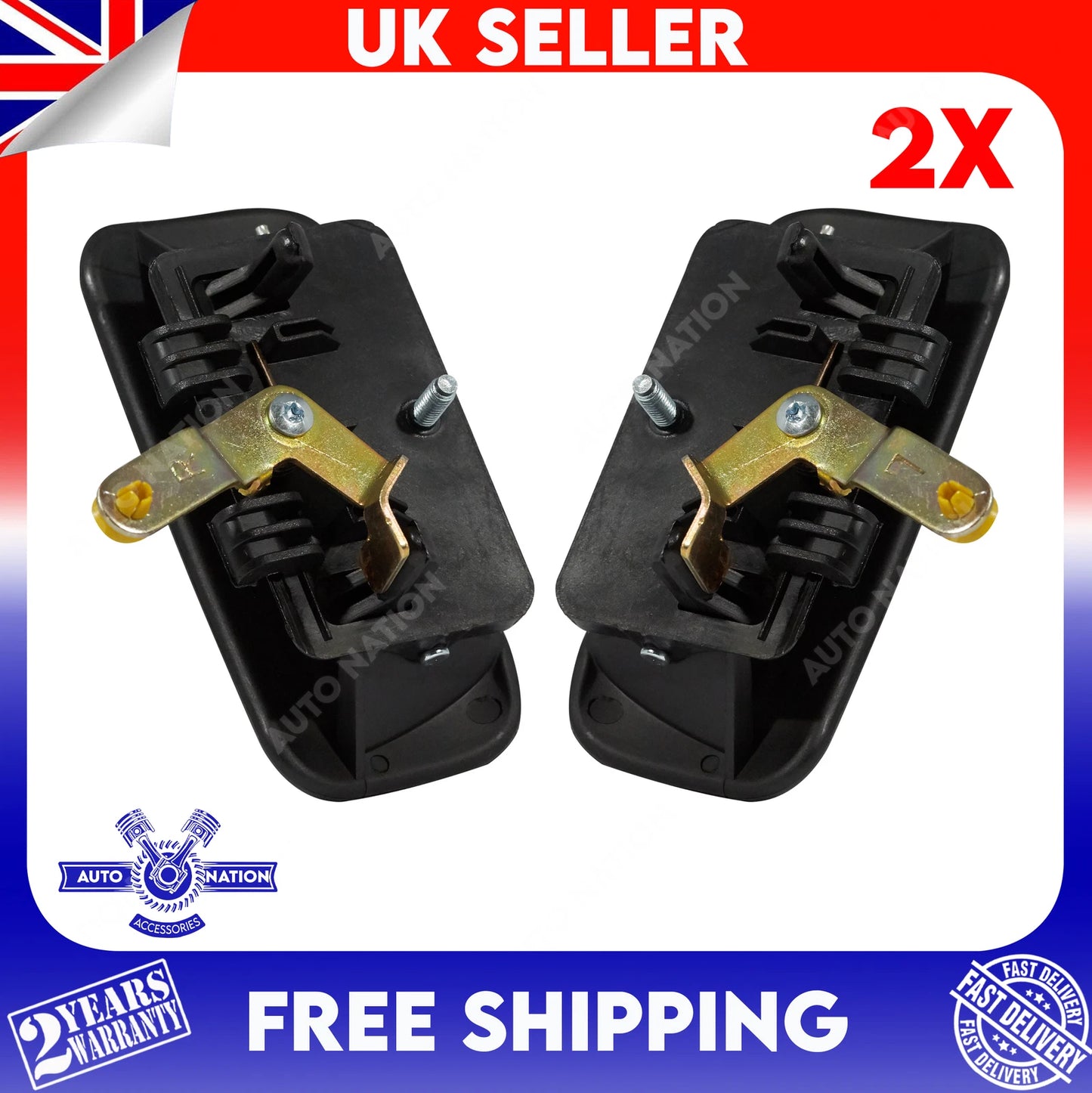 Motoviano Ford Transit MK6 MK7 Front Door Handle Set Left and Right Side (2000-2014)