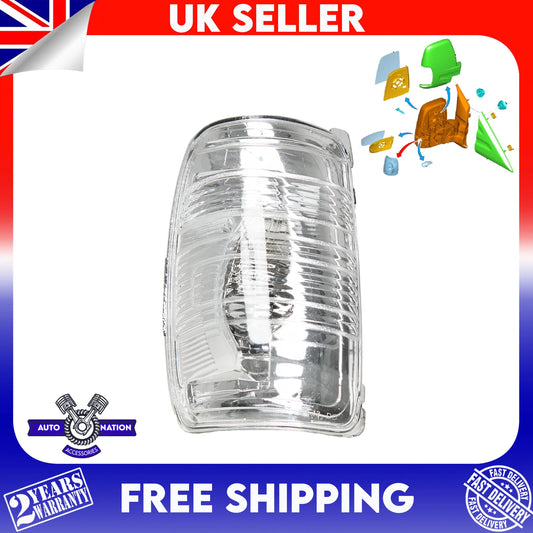 Motoviano Left Wing Mirror Indicator Clear Lens for Ford Transit MK8 (2014-Onwards)