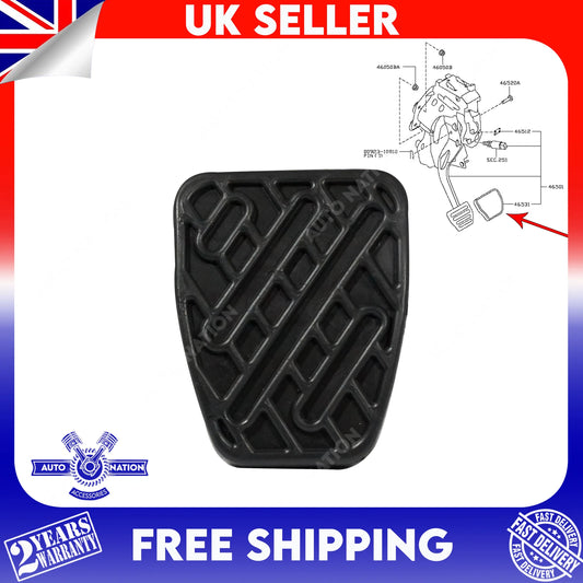 Motoviano 1x Brake & Clutch Pedal Pad Rubber for Nissan Qashqai Manual (2007-2015)